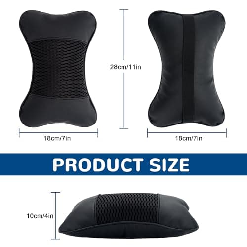 2 Pcs Car Headrest Pillow,Neck Support Pillow for Driving,Car Head Cushion — view 2