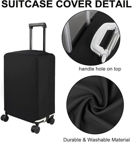 Luggage Covers for Suitcases Beige Brown Suitcase Cover Elastic Washable Polyester Spandex Anti-Scratch Scratches Remove Large Suitcase Covers Protectors (XL) — view 3