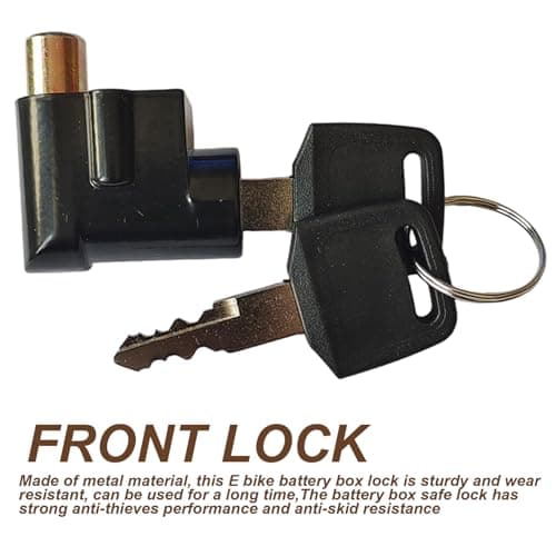 RV Battery Lock, Anti-theft Metal Safety Portable Ebike Key Ignition RV Battery Box Lock with 2 Keys for Motorcycle Electric Bike Scooter — view 2