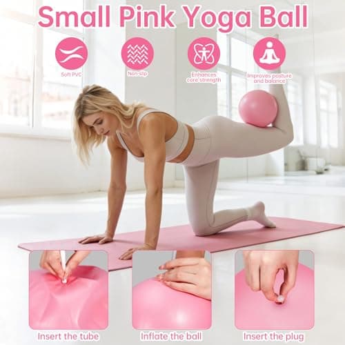 Pilates Essential Kit for Women 15Pcs Pilates Equipment Set for Home Workouts, Professional Beginners Starter Kit with Ring, Yoga Ball, Elastic Resistance Bands & Accessories for at Home Gym Workout — view 5
