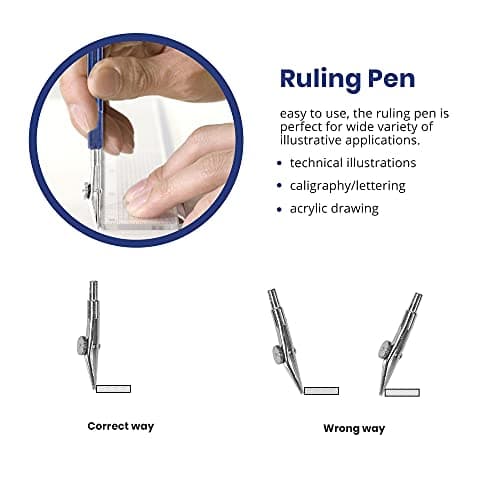 Pacific Arc Quick Rapid Bow Compass with Extension bar, ruling Pen, Universal Adaptor, 6 inch Break Leg, and Replacement Lead. — view 6