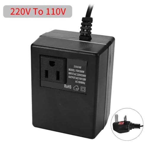 200W Portable Step Down Voltage Converter, 220V to 110V Copper with UK Plug, 50/60Hz — view 4