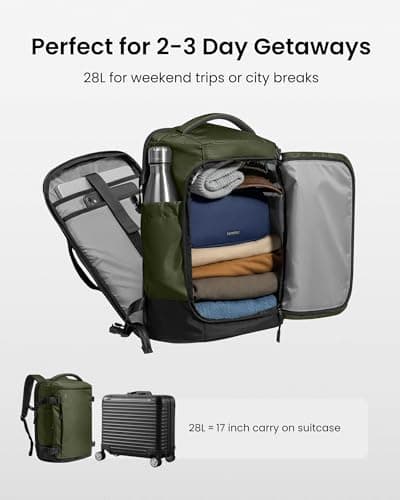 tomtoc 28L Travel Backpack, TSA-Approved Underseat Carry-On Travel Bag — view 3