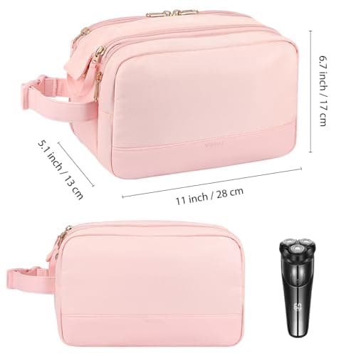 Voova Hanging Travel Toiletry Bag for Men and Women, Pink — view 4