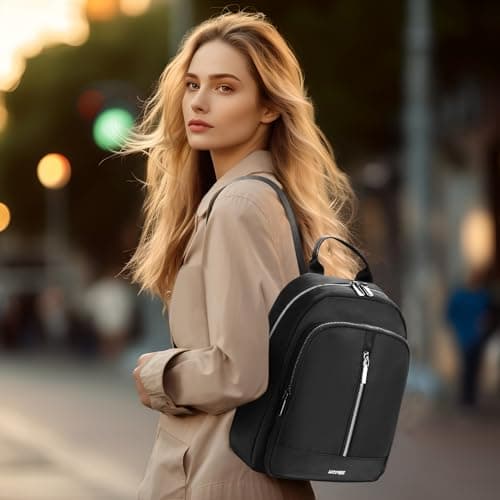 HOMIEE Backpack Women, Anti-Theft Rucksack Bag for Women, Lightweight Fashion Backpack School Bag Travel Backpack for Commuting, Work, Weekend, Daily — view 2