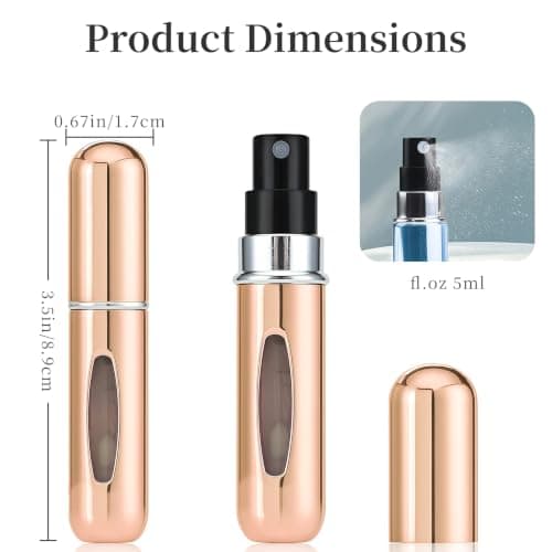 Mini Perfume Refill Bottles, 10 Pack 5ml Travel Perfume Bottle for Holiday — view 2