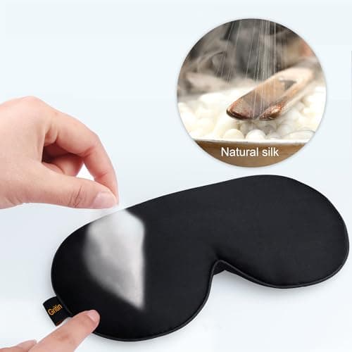 Gritin Silk Sleep Mask, Eye Mask for Sleeping, 100% Real Natural Silk — view 5