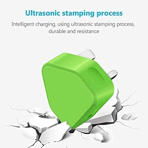 AMO® Charger Plug, UK 3 Pin Plug Charger, Adapter Compatible with Samsung Galaxy Compatible with iOSiPhone iOSiPad Sony Tab HTC Windows Phone Tablet Laptop (Green) — view 5