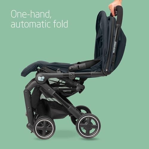 Maxi-Cosi Lara2 Pushchair, 0-4 Years, 0-22 kg, Baby Stroller, Lightweight & Compact Stroller, 3 Recline Positions, Lie-Flat position, Automatic Fold, Shoulder Strap, Rain Cover, Essential Graphite — view 3