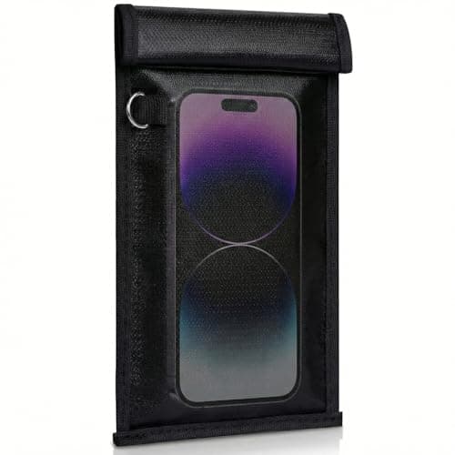 Faraday Bags for Phone & Car Key, Signal Blocking Pouch RFID WiFi GPS Shield, Privacy Protection Sleeve, Anti-Tracking Travel Case (Size 21 x 12cm)