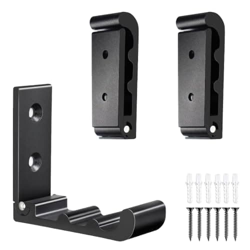3PCS Folding Wall Hooks Heavy Duty Hook for Hanging-Black, Aluminum Alloy