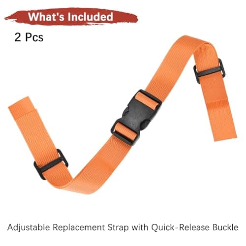 TIXIPEM Backpack Chest Strap [2PCS] - Adjustable Sternum Straps Use for Backpack Replacement & Hiking & Jogging - [Orange-11 x 6IN] Chest Belt with Quick Release Buckle — view 4