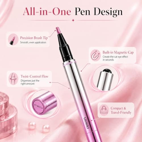 7 in 1 Cat Eye Gel Nail Polish Pens, 4PCS Magnetic One Step Nail Polish — view 4