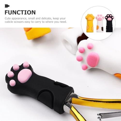 minkissy Cat Paw Cuticle Nipper Cover 3 Pack Silicone Cuticle Scissors Cover Nipper Protective Cap for Nail Nippers Pedicure Tool Scissors Protective Sleeve for Salon Travel Storage — view 4