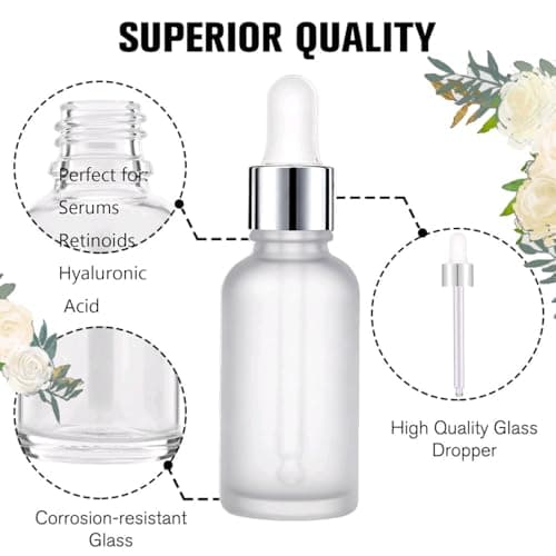 Skincare Glass Travel Bottles with Label, Travel Bottles for Toiletries 9Pack,Leak-Proof,TSA-Approved Toiletry Bag,Small Travel Containers,Mini Travel Size Toiletries Bottles — view 3