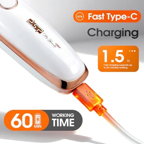 DSP 4 in 1 Electric Razor for Women, Rechargeable Ladies Shaver with LED Display & Fast Charging, Electric Trimmer for Face Body Legs Bikini, Portable Grooming Kit for Family — view 5