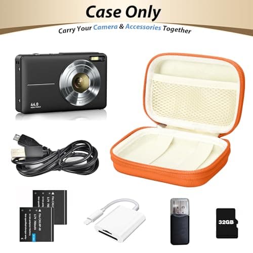 Linpr Digital Camera Case for Kodak PIXPRO FZ45/FZ55/IXNAIQY, Orange — view 4
