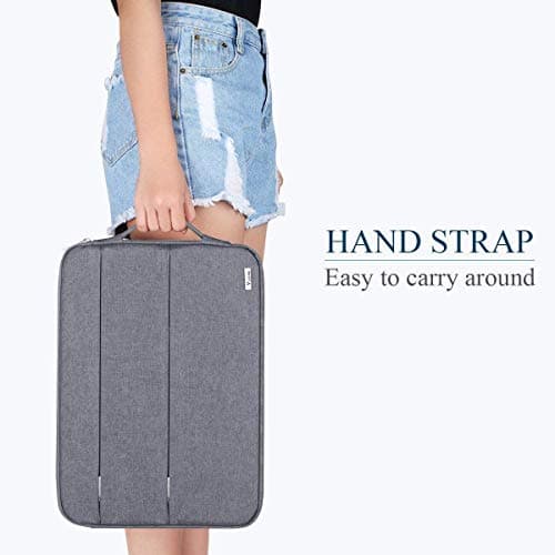 Voova Laptop Sleeve 15.6 Inch, Laptop Case for MacBook Pro 16, Grey — view 6