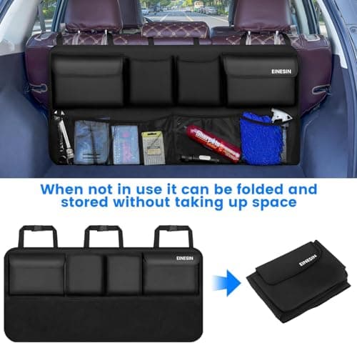 Einesin Car Trunk Organizer, Car Boot Organiser with 7 Pockets (90X48cm) — view 4