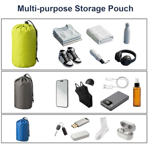 Apcodino 3PCS Stuff Sack Waterproof Outdoor Small Items Storage Stuff Bag — view 3