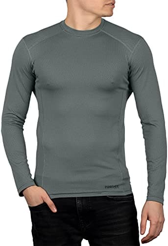 281Z Mens Military Moisture Wicking Base Layer Shirt - Tactical Training Army Professional - Polartec Delta - Odor Resist, Foliage Green, Medium