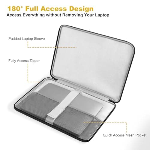 DOMISO 15.6 inch Laptop Sleeve Protective Macbook Pro Laptop Case 15 inch with Handle for 15.6 inch MacBook Pro M3 / Max 2024 Compatible with 15 inch Notebook HP Dell,Black — view 5