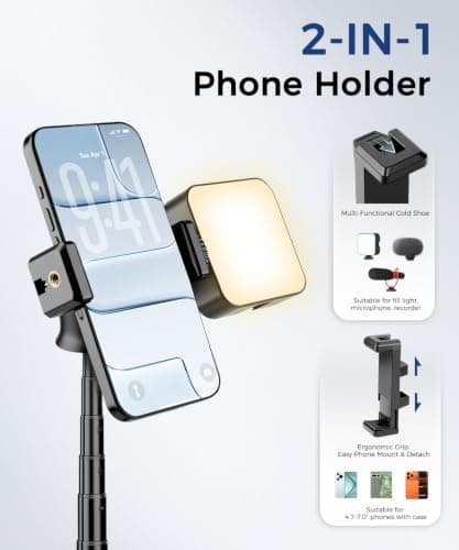 JOILCAN 65" Selfie Stick Tripod for iPhone, Compact Tripod for Pocket 4/3 — view 6