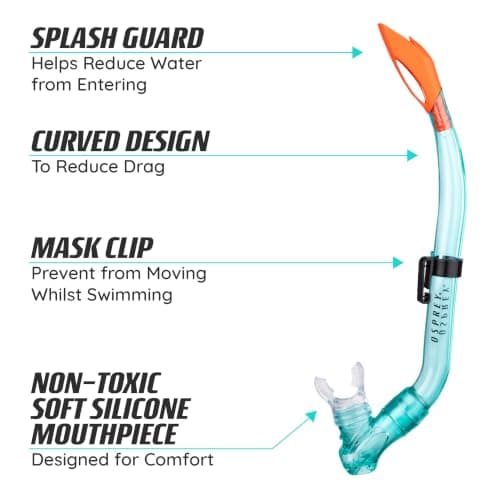 Osprey Junior Snorkel Set for Kids with Mask & Semi-Dry Snorkel — view 5