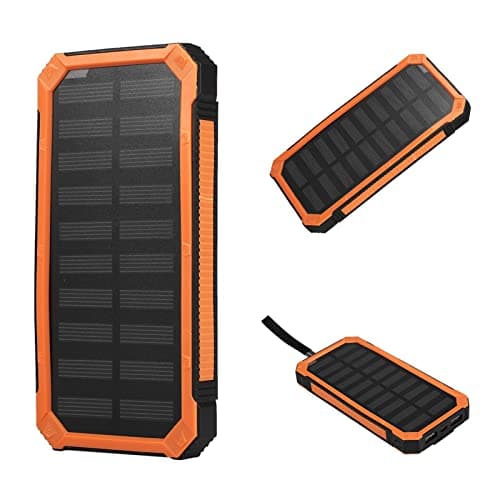 OPPWONG Dual USB 20000mAh Fast Charging Solar Power Bank Case Kit for Outdoor Activities (Orange) — view 2