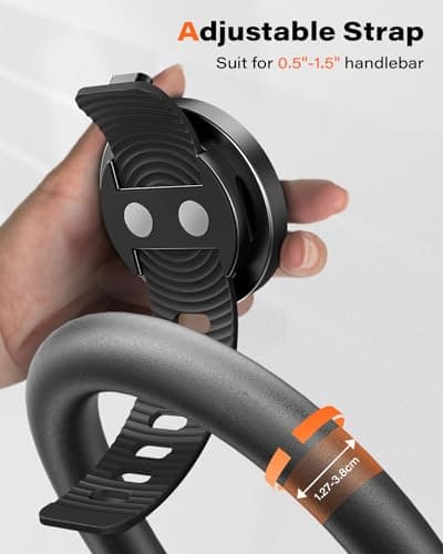 A2C Gym Fitness Phone Mount Car Mount for Magsafe, Magnetic Phone Holder for Gym, Home Fitness Bikes, Workout Equipment, Stroller and Cart Handlebars Compatible with 4.7-6.5" Smartphones — view 5