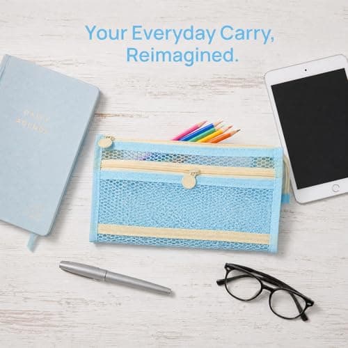 DINSAGE 2 PCS Clear Pencil Case, Transparent Small with Large Capacity Zipper Pouch, Portable Exam for School Office Travel, Pencil Case for Students, Teens, Adults — view 5