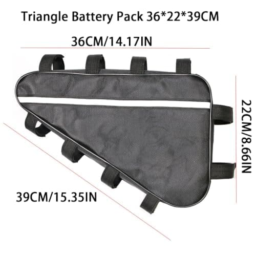 Adoorniequea Bike Frame Bag,22cm,Black *,* *22cm Durable,Black 39 * 36* — view 6
