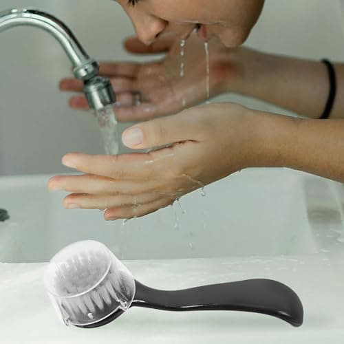 TEHAUX Facial Cleansing Brush Set with Soft Bristle Nylon Wool and Pvc Material for Women 3pcs Manual Face Exfoliator Brush for Deep Cleaning and Massage, for Travel and Daily Skincare — view 6