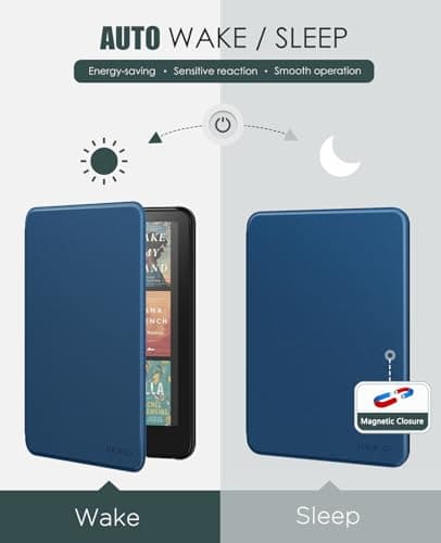 MoKo Case for 7" Kindle Paperwhite 12th Gen&Colorsoft 2024, Dark Sea Blue — view 5