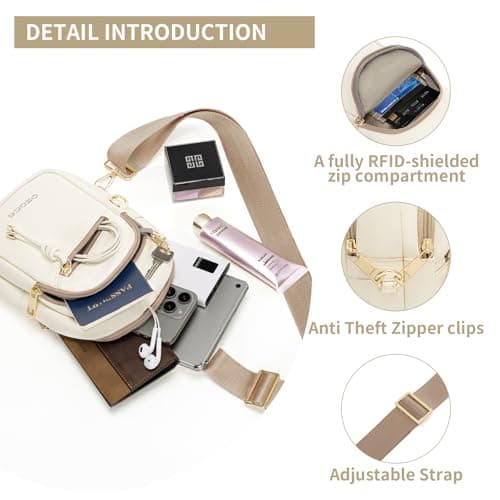 OSOCE Crossbody Bag for Women RFID Blocking Anti-theft Sling Shoulder Bag — view 4