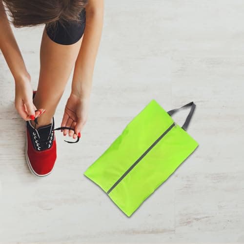 CALLARON 4pcs Portable Shoe Storage Bag with Zipper for Travel and Gym, Large Polyester Shoe Pouch for Men and Women, Protective Boot Bags for Walking Boots and Footwear Laundry — view 5