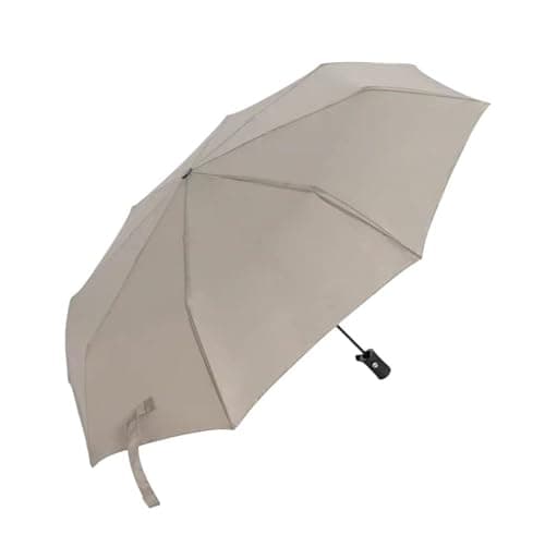 UK-UNIQUE Windproof Travel Umbrella - Compact, Light, Automatic, Strong and Portable - Wind Resistant, Small Folding Backpack Umbrella for Rain - Men and Women (Light Grey) — view 4