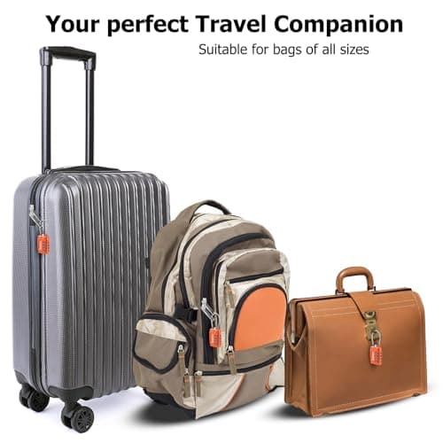 SharkByte TSA Suitcase Locks - 4-Dial Security Travel Combination Padlock, Flexible Wire Cable Travel Lock for Suitcases Luggage Case Travel Bag Gym Locker Code Small Padlock (Pack of 1) — view 6