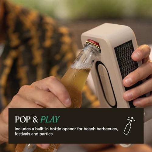 House of Marley Roots Solar Bluetooth Speaker - Small Portable, Cream — view 5