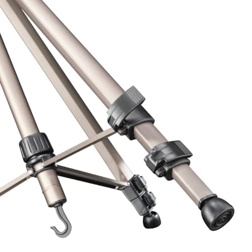 Mantona Basic Travel Pro III Photo Tripod Large Lightweight Aluminium Tripod with Quick Release Plate Height 55 to 146 cm Load 3 kg Light 1.07 kg Bronze with Bag — view 5