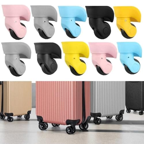 1 Pair Suitcase Replacement Wheels,Spare Spinner Wheel For Suitcase Repair,Trolley Suitcase Rotating Wheel(Yellow L) — view 4
