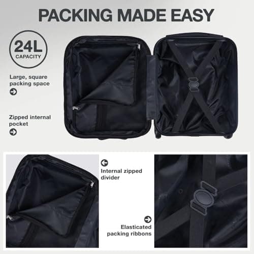 CabinMax Underseat Cabin Suitcase, Ryanair Cabin Bag 40x30x20 Hand Luggage — view 5