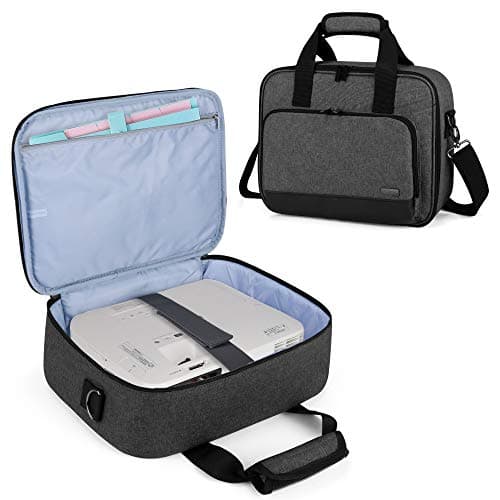 Luxja Projector Bag, Projector Case with Pockets for Accessories, Black