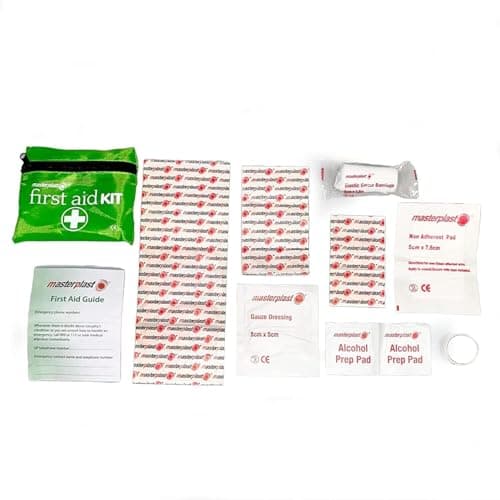 Compact First Aid Kit 24 Piece Emergency Medical Set with Plasters Bandages and Essentials Portable First Aid Kit for Home Office Car Travel Camping Workplace Outdoor Safety — view 3
