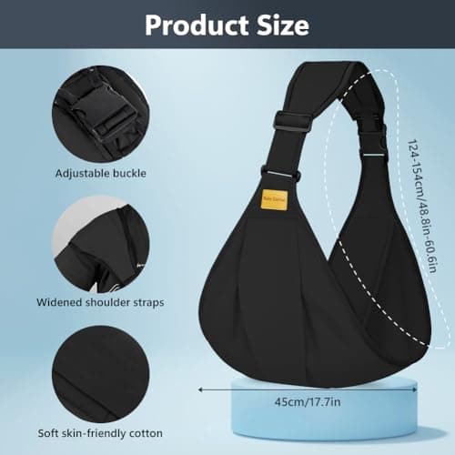 AOOWU Baby Carrier, Toddler Carrier Side, Baby Sling Carrier, Baby Wrap Carrier with Adjustable Shoulder Straps, Child Sling Baby Side with Shoulder Strap, Baby Sling for Newborns to Toddlers — view 2