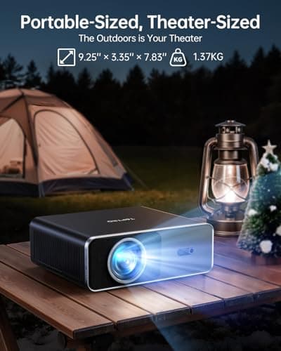 Projector 4K, 1200ANSI Home Cinema Projectors Built in APP, 20W Dolby Audio, TOPTRO FHD 1080P Portable Smart Projector with Auto Focus/Keystone, WiFi 6 Bluetooth Low noise Video Projector for Bedroom — view 6
