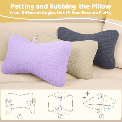 vocheer Small Pillow with Removable Cover, 28*17 cm Tiny Travel Pillow 1PC — view 6