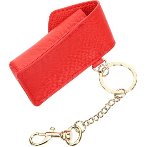 TIKODIDA Lip Gloss Bag Lip Balm Holder Creative Pu Leather Lightweight Portable Size Chic Keychain for Travel Use Friends and Family Members
