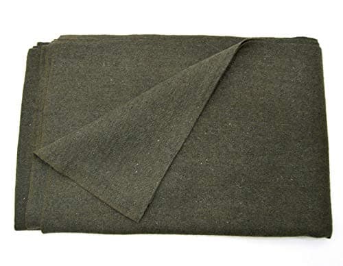 Military Surplus Lightweight Olive Green Wool Blend Blanket | Army Style Camping & Outdoor Blanket | Warm Durable Wool Mix Throw for Hiking, Bushcraft, Travel, Emergency & Survival Gear — view 5
