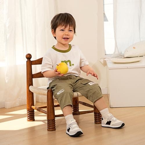MK MATT KEELY Baby Boys Girls First Walking Shoes Toddlers Slip On Trainers Outdoor Pre Walker Shoes,Beige,Size 5 UK Child — view 3